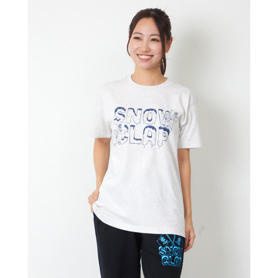 clapクラップ新作 フィットネス ウェア レディース トップス 半袖 tシャツ SNOW CLAP TEE Mフリーサイズ 新作 2026 トレーニングウェア ダンス ジム | clap | 02