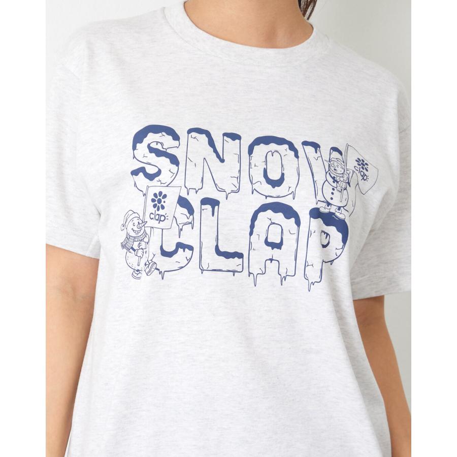 clapクラップ新作 フィットネス ウェア レディース トップス 半袖 tシャツ SNOW CLAP TEE Mフリーサイズ 新作 2026 トレーニングウェア ダンス ジム | clap | 06
