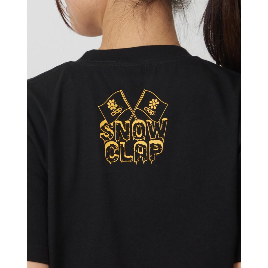 clapクラップ新作 フィットネス ウェア レディース トップス 半袖 tシャツ SNOW CLAP TEE Mフリーサイズ 新作 2026 トレーニングウェア ダンス ジム | clap | 07