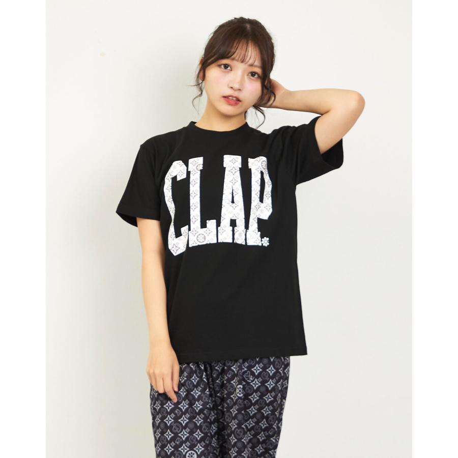 clapクラップ新作 フィットネス ウェア レディース トップス 半袖 MONOGRAMCLAP TEE M/Lサイズ 新作 2026 トレーニングウェア ダンス ジム | clap | 01