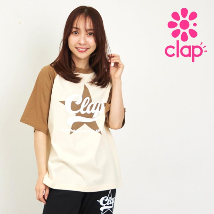 clapクラップ新作 フィットネス ウェア レディース トップス 半袖 CLAP STAR RAGLANTEE M/フリーサイズ 新作 2026 トレーニングウェア ダンス ジム | clap