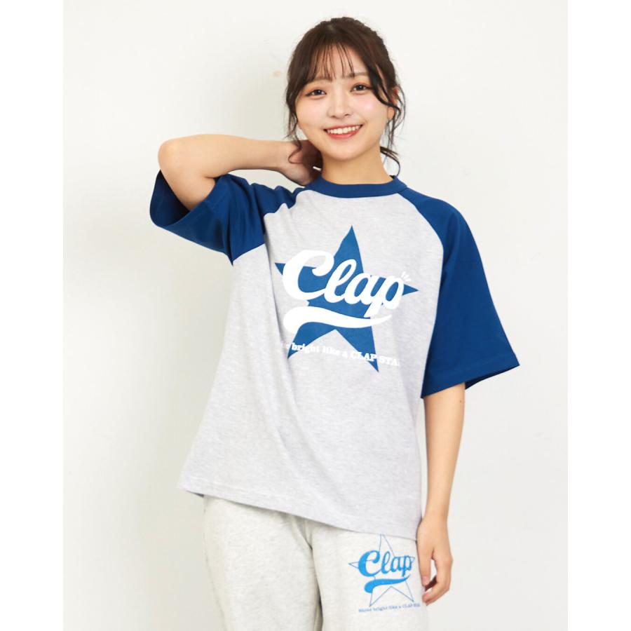 clapクラップ新作 フィットネス ウェア レディース トップス 半袖 CLAP STAR RAGLANTEE M/フリーサイズ 新作 2026 トレーニングウェア ダンス ジム | clap | 01
