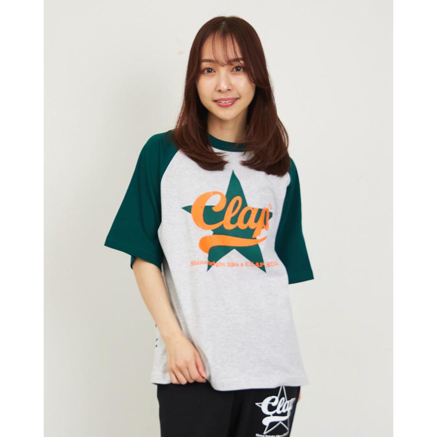 clapクラップ新作 フィットネス ウェア レディース トップス 半袖 CLAP STAR RAGLANTEE M/フリーサイズ 新作 2026 トレーニングウェア ダンス ジム | clap | 02