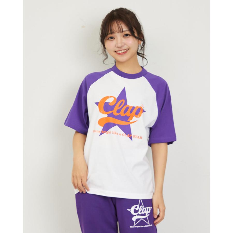 clapクラップ新作 フィットネス ウェア レディース トップス 半袖 CLAP STAR RAGLANTEE M/フリーサイズ 新作 2026 トレーニングウェア ダンス ジム | clap | 04