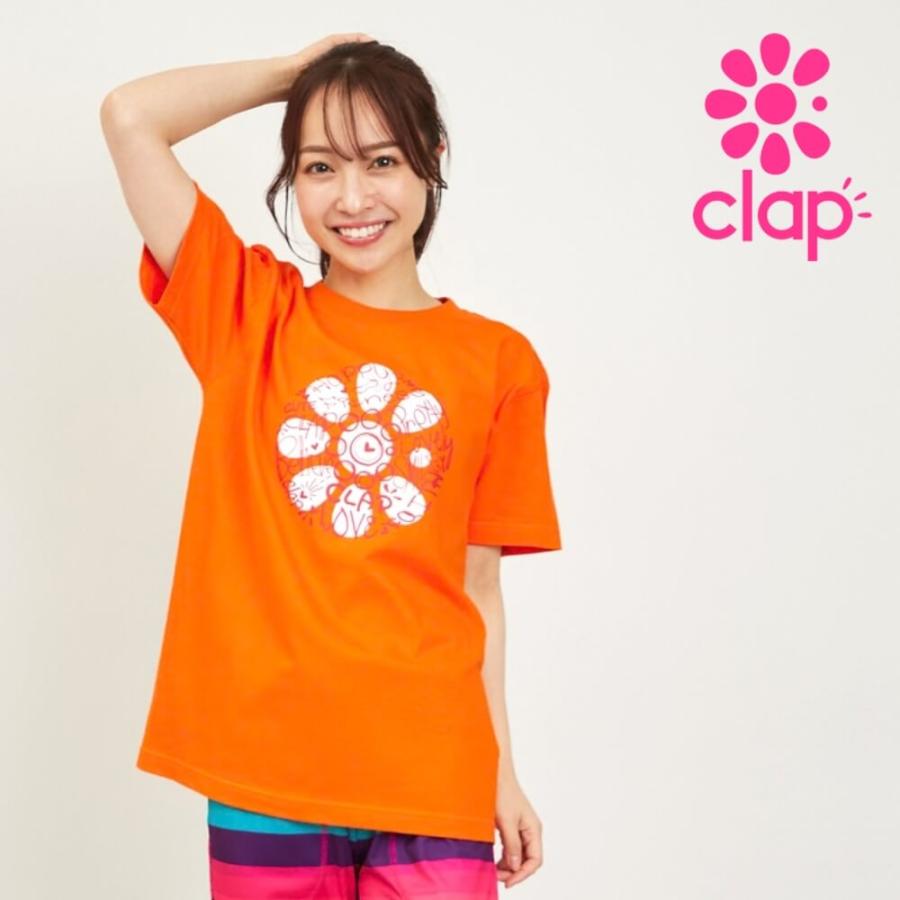 clapクラップ新作 フィットネス ウェア レディース トップス 半袖 CLAP-RAKUGAKI TEE M/Lサイズ 新作 2026 トレーニングウェア ダンス ジム | clap