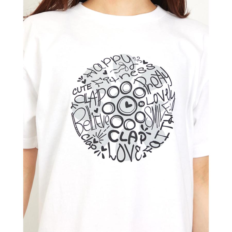 clapクラップ新作 フィットネス ウェア レディース トップス 半袖 CLAP-RAKUGAKI TEE M/Lサイズ 新作 2026 トレーニングウェア ダンス ジム | clap | 06