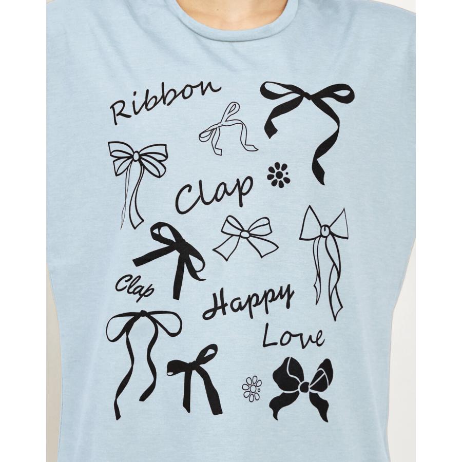 clapクラップ新作 フィットネス ウェア レディース トップス 半袖 RIBBON CLAP DOLMAN S M/フリーサイズ ドルマン 新作 2026 トレーニングウェア ダンス ジム | clap | 05