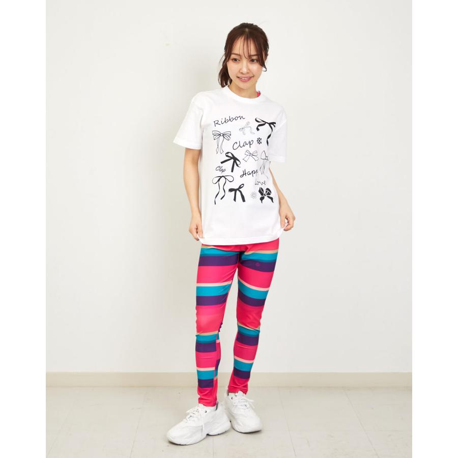 clapクラップ新作 フィットネス ウェア レディース トップス 半袖 RIBBON CLAP TEE M/フリーサイズ 新作 2026 トレーニングウェア ダンス ジム | clap | 10