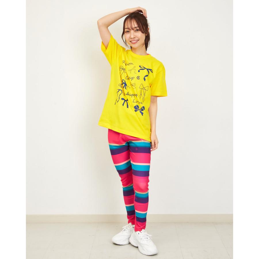 clapクラップ新作 フィットネス ウェア レディース トップス 半袖 RIBBON CLAP TEE M/フリーサイズ 新作 2026 トレーニングウェア ダンス ジム | clap | 11