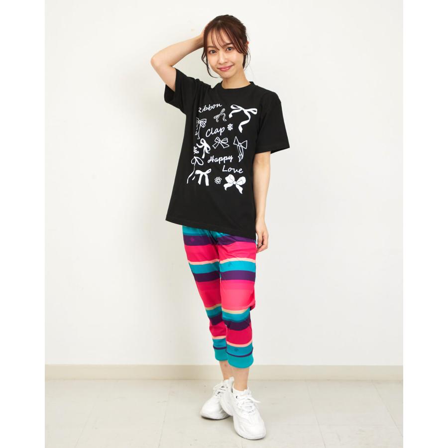 clapクラップ新作 フィットネス ウェア レディース トップス 半袖 RIBBON CLAP TEE M/フリーサイズ 新作 2026 トレーニングウェア ダンス ジム | clap | 08
