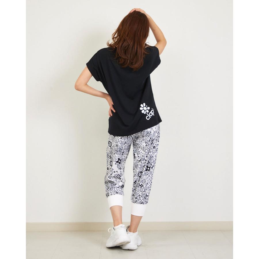 クラップ フィットネス ウェア clap レディース トップス 半袖 MONOGRAM-LOVE DOLMAN S CTS26041 M/フリーサイズ ドルマン 新作 2026 トレーニングウェア ダンス | clap | 10
