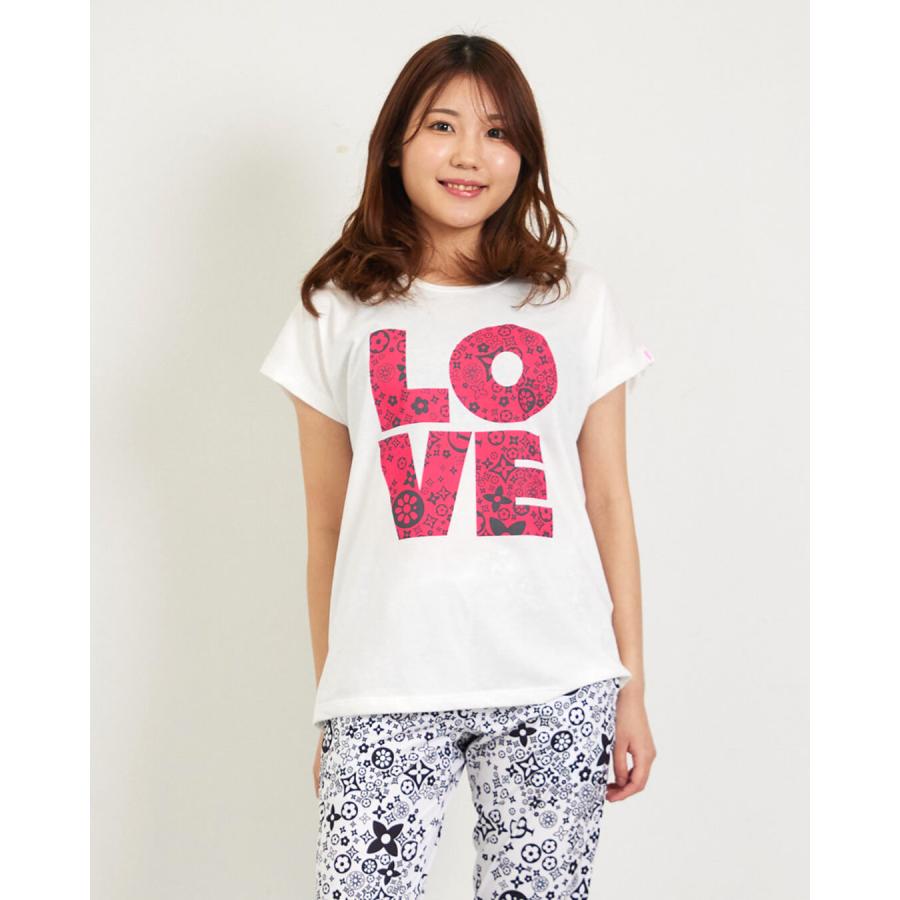 クラップ フィットネス ウェア clap レディース トップス 半袖 MONOGRAM-LOVE DOLMAN S CTS26041 M/フリーサイズ ドルマン 新作 2026 トレーニングウェア ダンス | clap | 03