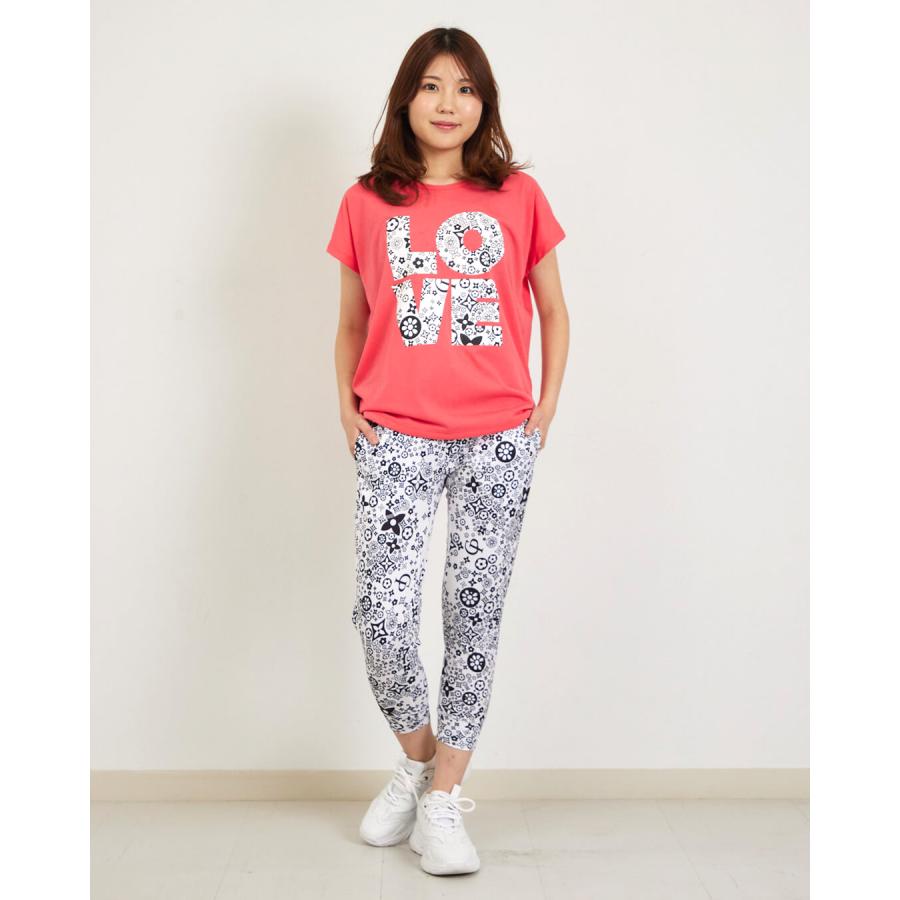クラップ フィットネス ウェア clap レディース トップス 半袖 MONOGRAM-LOVE DOLMAN S CTS26041 M/フリーサイズ ドルマン 新作 2026 トレーニングウェア ダンス | clap | 08