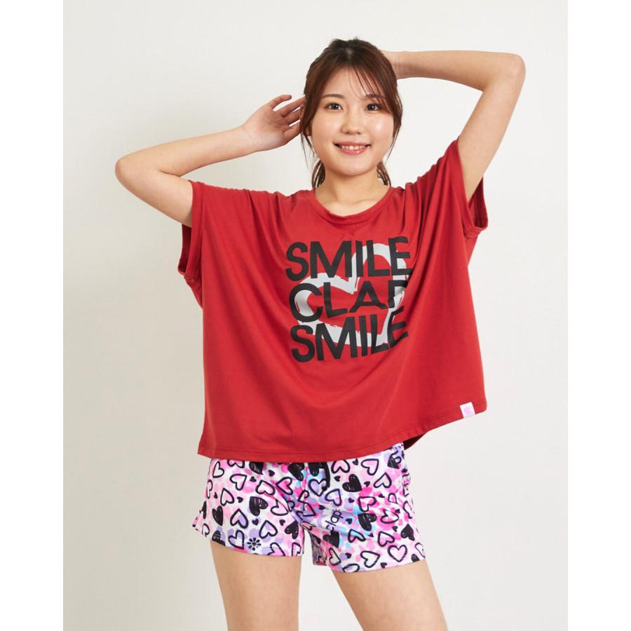 クラップ フィットネス ウェア clap レディース トップス 半袖 SMILECLAPHEART DOLMAN L CTS26052 M/フリーサイズ ドルマン 新作 2026 トレーニングウェア ダン | clap | 03