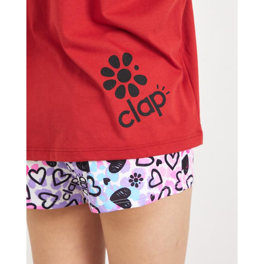 クラップ フィットネス ウェア clap レディース トップス 半袖 SMILECLAPHEART DOLMAN L CTS26052 M/フリーサイズ ドルマン 新作 2026 トレーニングウェア ダン | clap | 06