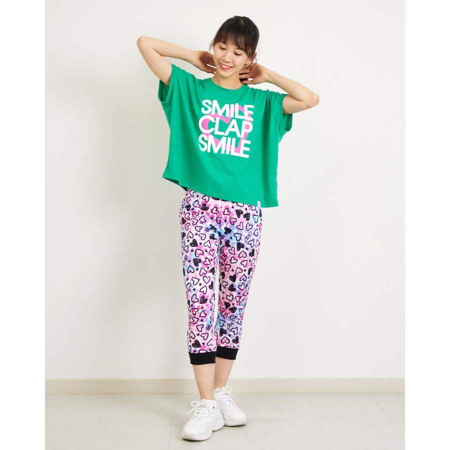 クラップ フィットネス ウェア clap レディース トップス 半袖 SMILECLAPHEART DOLMAN L CTS26052 M/フリーサイズ ドルマン 新作 2026 トレーニングウェア ダン | clap | 08