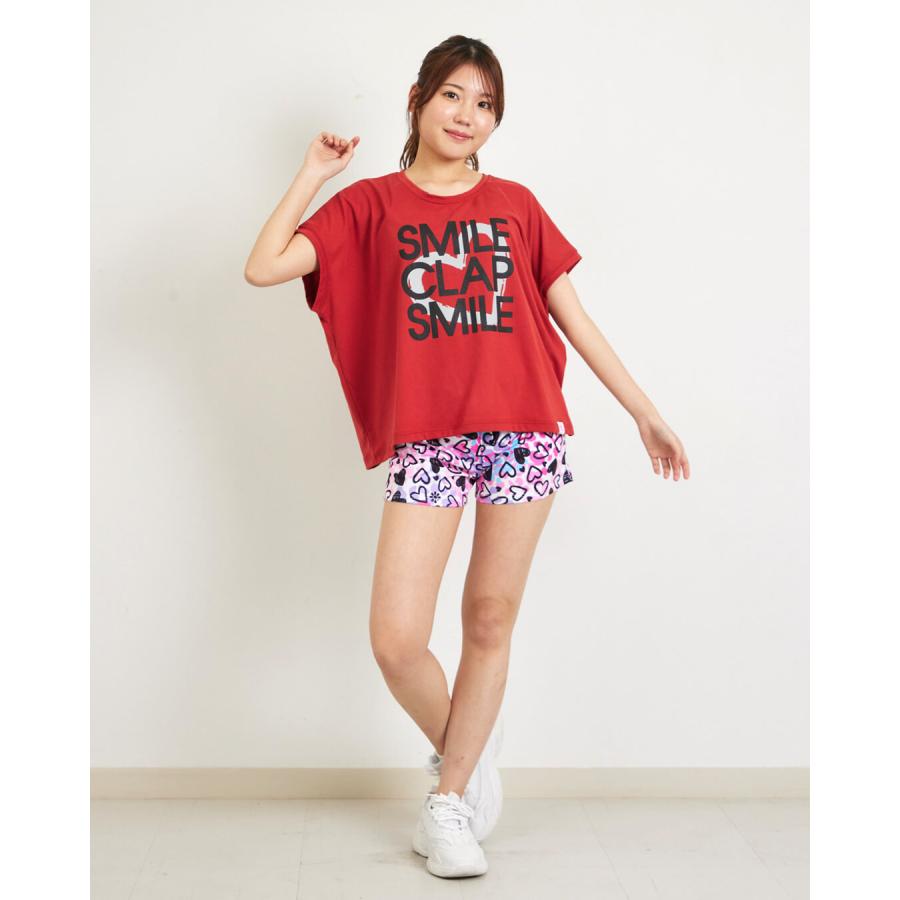 クラップ フィットネス ウェア clap レディース トップス 半袖 SMILECLAPHEART DOLMAN L CTS26052 M/フリーサイズ ドルマン 新作 2026 トレーニングウェア ダン | clap | 09