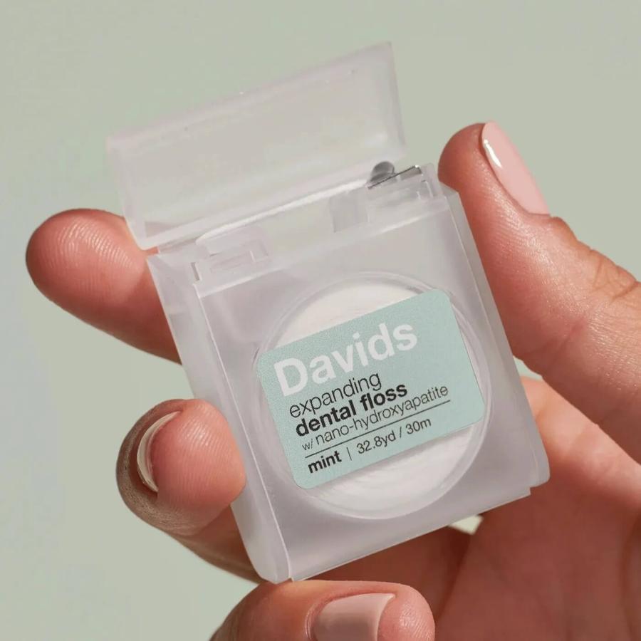 デイヴィッズ デンタルフロス Davids Hydroxi 極細 本体 ケース付き ナノヒドロキシアパタイト配合 フロス 歯間ケア ミント ホワイトニング レフィル対応 | Davids | 06