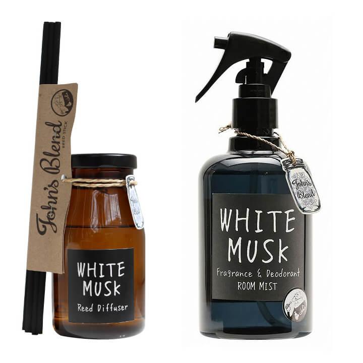 【フレグランスアイテム２点セット】 ジョンズブレンド ホワイトムスク リードディフューザー ルームミストlノルコーポレーション John’sBlend ギフト 一人暮ら | ノルコーポレーション | 04