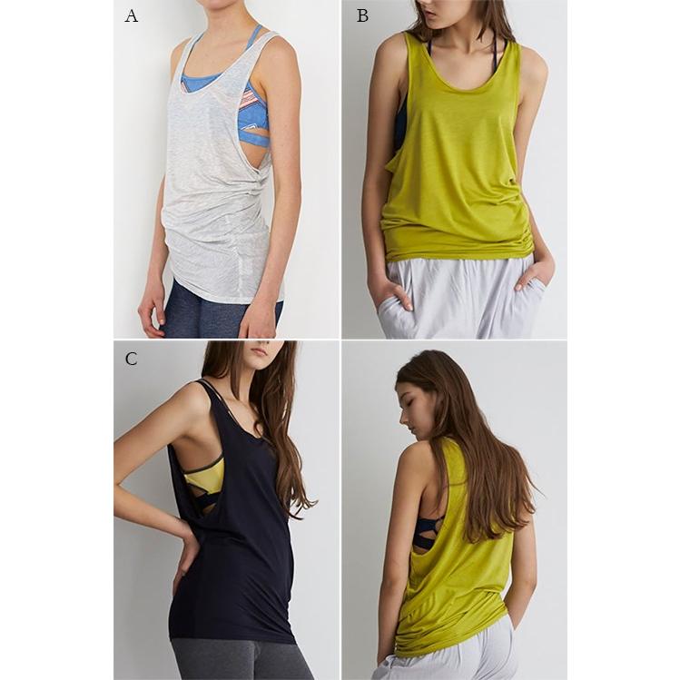 SALE セール  Julier ジュリエ ヨガウェア トップス タンクトップ ドレープタンクトップ |  | 01