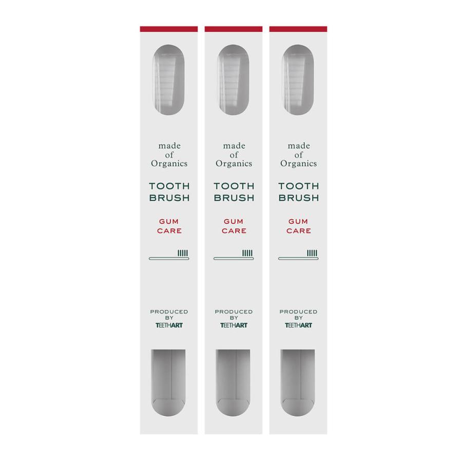 3本セット メイドオブオーガニクス 歯ブラシ ティースアート ホワイトニング デイリー ガムケア made of organics 日本製 | made of Organics | 06