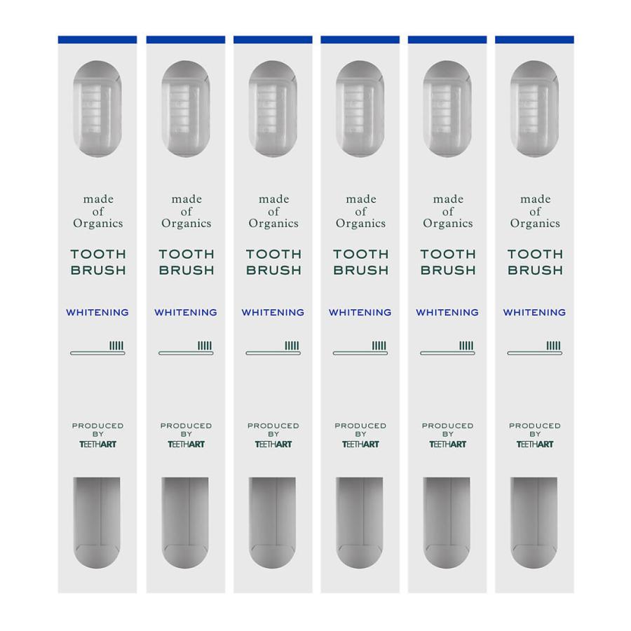 6本セット メイドオブオーガニクス 歯ブラシ ティースアート ホワイトニング デイリー ガムケア made of organics 日本製 | made of Organics | 04