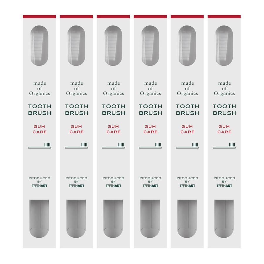 6本セット メイドオブオーガニクス 歯ブラシ ティースアート ホワイトニング デイリー ガムケア made of organics 日本製 | made of Organics | 06