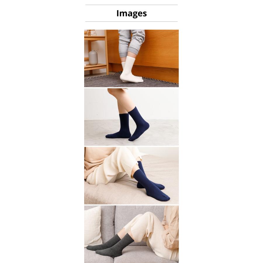 COMFYHOUSE コンフィハウス 靴下 メンズ レディース クルー丈 ソックス 日本製 ラソックス rasox chl242cr2 ソフトパイルウール・クルー | rasox | 02