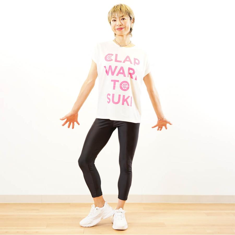 クラップ CLAP フィットネスウェア トップス レディース  clap-waritosuki DOLMAN+FIVE FINGER SOCKS セット クラップウェア clapクラップ tシャツ ドルマン | clap | 10