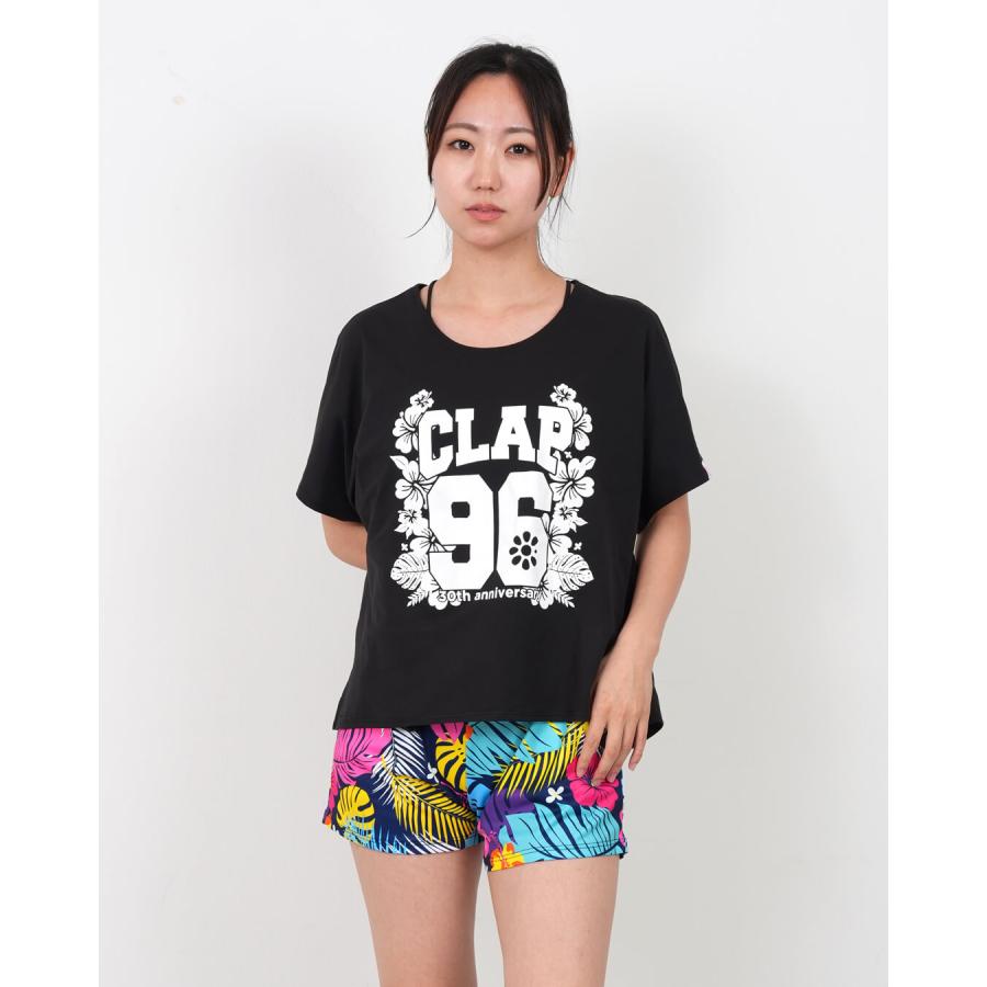 クラップ フィットネス ウェア clap レディース トップス 半袖 96 aloha+TOWEL C-DOLMAN SO26026 M/フリーサイズ ドルマン 限定 2026 トレーニングウェア ダンス | clap | 01