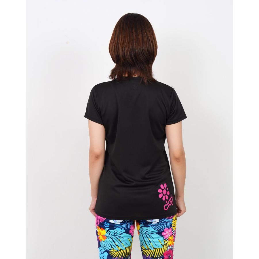 clapクラップ新作 フィットネス ウェア レディース トップス 半袖 tシャツ 96 aloha+TOWEL C-DRYTEE SO26027 M/Lサイズ 限定 2026 トレーニングウェア ダンス ジ | clap | 04