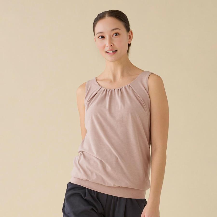 suria スリア セール カップ付き トップス タンク タンクトップ スポーツ ヨガウェア エリーヌタンク su-b520 ヨガ ピラティス ウェア ヨガ ギャザー 新作 無地 | suria | 01