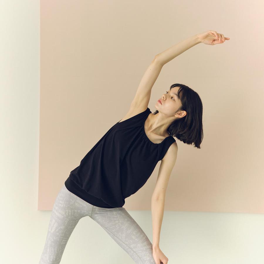 suria スリア セール カップ付き トップス タンク タンクトップ スポーツ ヨガウェア エリーヌタンク su-b520 ヨガ ピラティス ウェア ヨガ ギャザー 新作 無地 | suria | 08