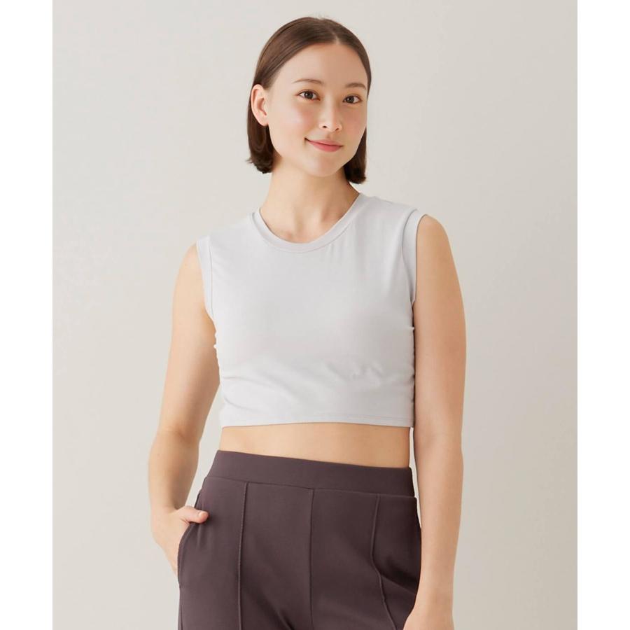 スリア suria ヨガ トップス レディース フルールトップ su-b535 カップ付き ノースリーブ ショート丈 ピラティスウェア かわいい おしゃれ 新作 | suria | 01