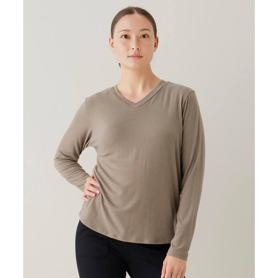 スリア suria ヨガ トップス レディース ショードトップ su-b536 長袖tシャツ カップ付き ピラティス リラックスウェア かわいい おしゃれ 2025年 秋冬 新作 | suria | 02