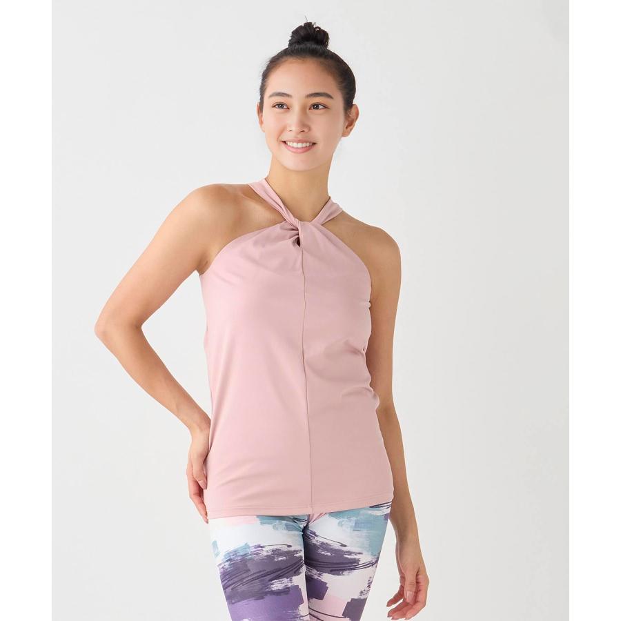 スリア suria ヨガ トップス レディース ミミキャミ su-b542 カップ付き ノースリーブ デザイン ピラティスウェア 速乾 紫外線防止 かわいい おしゃれ 2026 春 | suria | 01