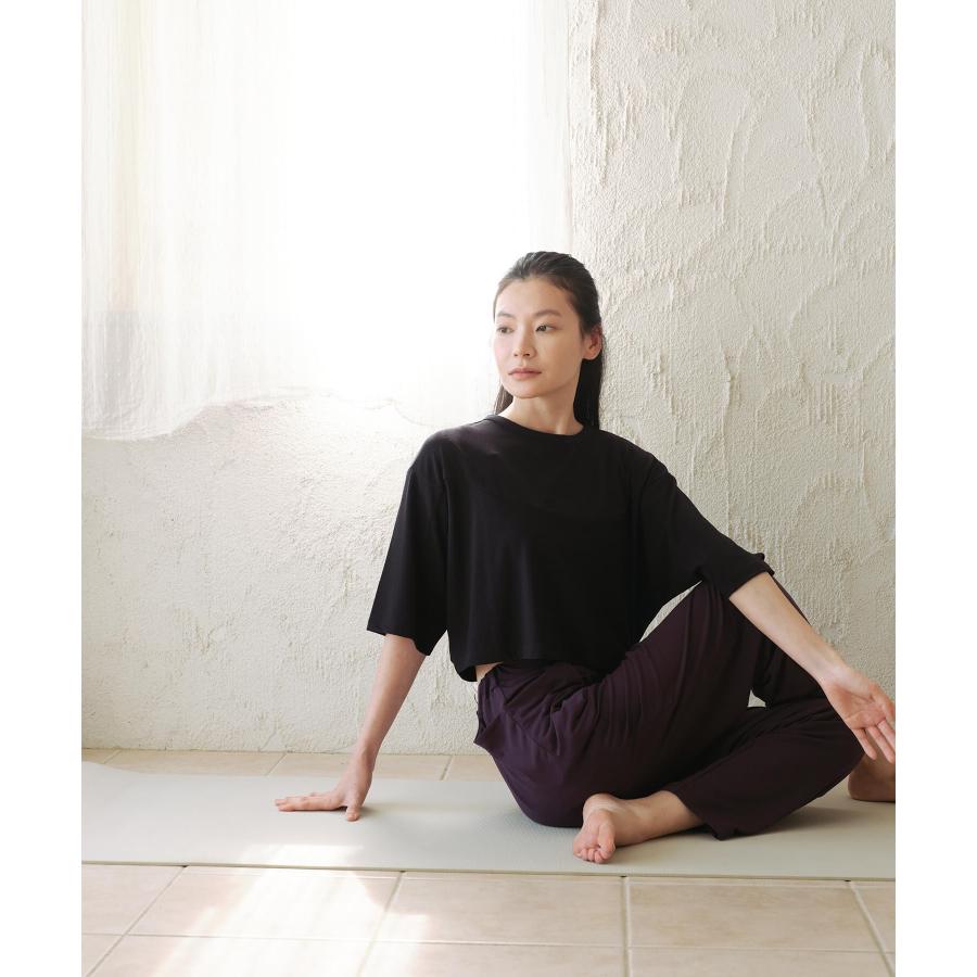 suria スリア ヨガウェア ヨガパンツ ココパンツ su-p699 ストレッチ 汗染み防止 ゆったり おしゃれ かわいい シンプル ピラティスウェア レディース S/Mサイズ | suria | 14