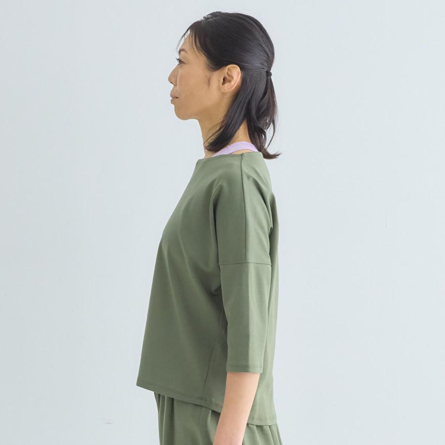 tejas テジャス セール ヨガ ヨガウェア トップス Tシャツ 七分袖 udyoga-tops tl251343 プルオーバー シンプル スポーティー ロゴ おしゃれ かっこいい レディ | tejas | 04