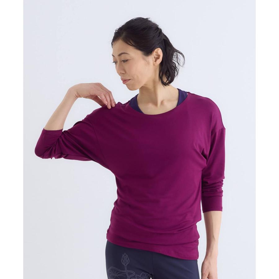 テジャス ヨガ セール tejas ヨガ トップス レディース 着痩せ ゆったり 体型カバー サラティトップス tl252182 七分袖 軽い ピラティス リラックスウェア かわ | tejas | 04