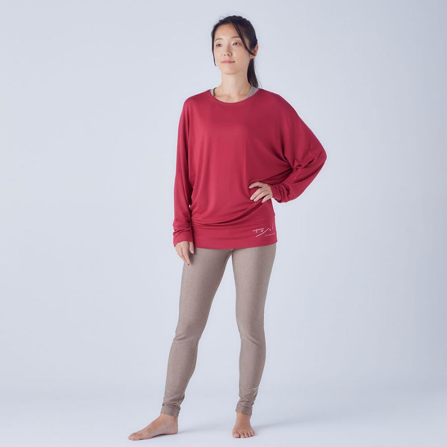 tejas テジャス ヨガ トップス レディース ドルマン ゆったり 体型カバー カリヤーナトップス tl252184 2025AW 長袖 丈長め ピラティス リラックスウェア かわい | tejas | 18