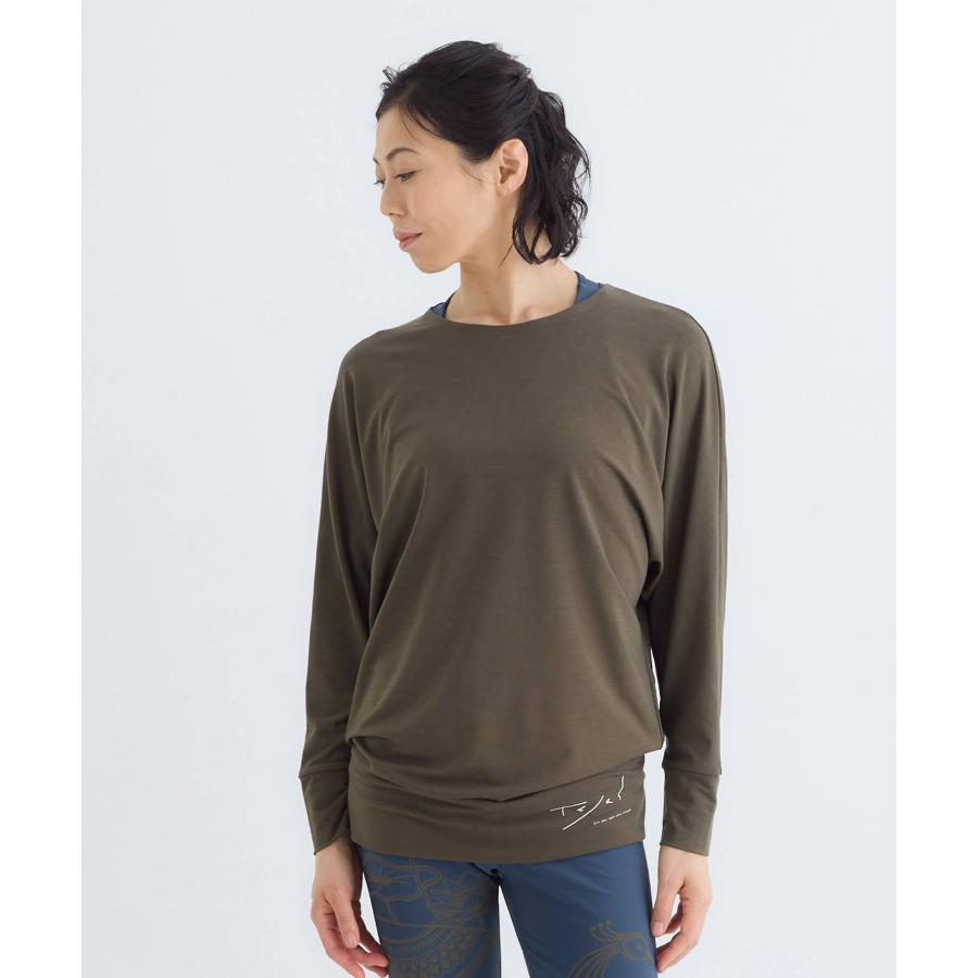 tejas テジャス ヨガ トップス レディース ドルマン ゆったり 体型カバー カリヤーナトップス tl252184 2025AW 長袖 丈長め ピラティス リラックスウェア かわい | tejas | 05