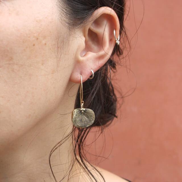 VANI ピアス 一対 eucalyptus brass 真鍮 ヴァニ ヨガ アクセサリー ハンドメイド 手作り_3