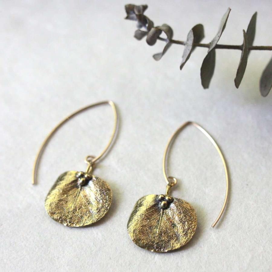 VANI ピアス 一対 eucalyptus brass 真鍮 ヴァニ ヨガ アクセサリー ハンドメイド 手作り_4