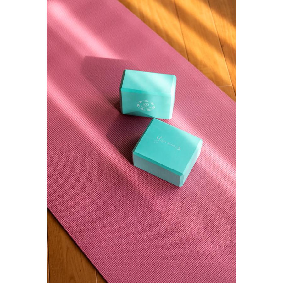【２個セット】 ヨガワークス ヨガブロック 軽量 EVA mini 2個セット ミント yogaworks ヨガ ブロック プロップス ハーフサイズ おしゃれ | ヨガワークス | 09