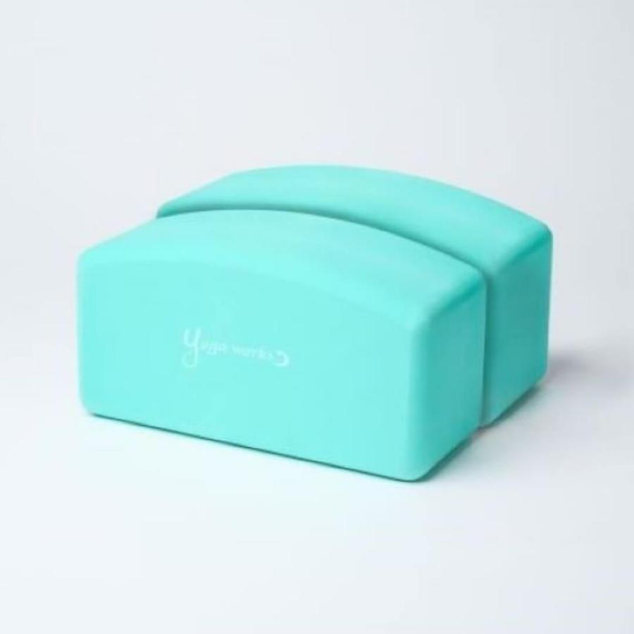 yoga works ヨガワークス ブロック ヨガ おしゃれ 安定感抜群 サポート ストレッチ 筋膜リリース 脳トレ 便利 万能 らくねるアーチヨガブロック 2個セット ミン | ヨガワークス | 06