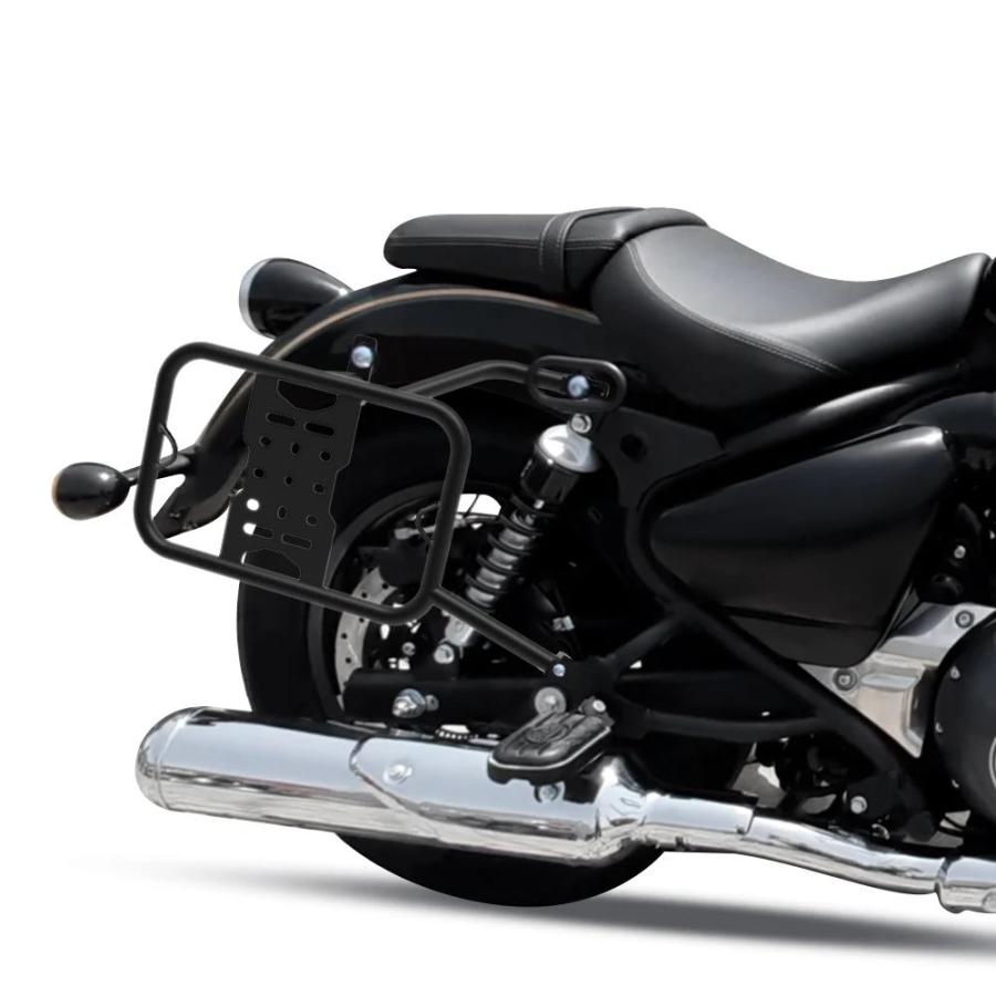 並行輸入品ロイヤルエンフィールド スーパーメテオ 650 用 パニエラック サイドキャリア バイク用サイドサドルバッグ サポートガードバー