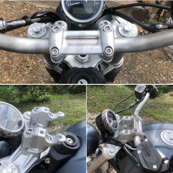 並行輸入品 BMW ハンドルバー R 9 T R9T ピュアシティ G/S スクランブラー RNINET 2021 ハンドル・バー・レイザーマウントアッパークランプ伸_2