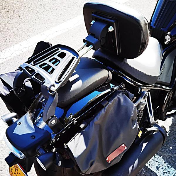 並行輸入品 ホンダ 2021-2022年型REBEL CMX 1100用マットブラック固定マウント＆運転席助手席バックレスト_1