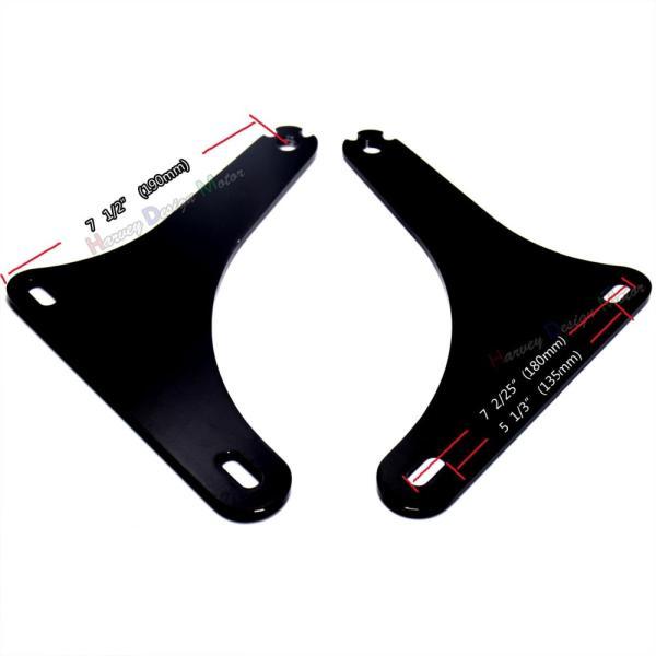 並行輸入品 ハーレーダビッドソン ソフテイルFLSTCヘリテージ2000-2017モデル用グロスブラックマウントキット\u0026アンプ運転席助手席の画像