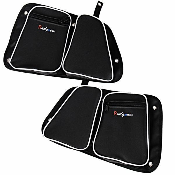 並行輸入品 ハーレーダビッドソン UTV用ポラリスRZR XP 1000 900 S 2015 2016 2017 4ドアモデル用ニーパッド付きフロント＆リアブラックドアバッグの画像